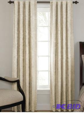 Sound Asleep Room-Darkening Back-Tab Curtain Panel Pair Ivory 42 x 108 Each Panel