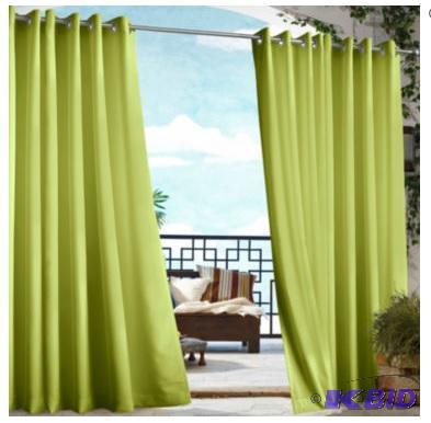 Gazebo Solid Grommet-Top Outdoor Curtain Panel  One Panel.  Size 50 x 84 Dark Green