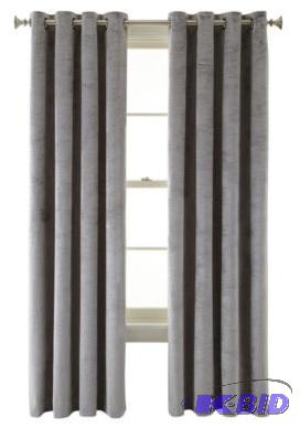 Royal Velvet Augusta Velvet Curtain 2 Panels.  50 x 84 each.  Soft Gray