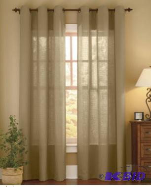 Linden Street Solid Textured Grommet-Top 2 Panels Toffee. 40 x 95  Each Panel