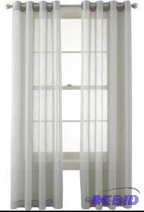 Studio Peyton Grommet-Top Sheer 2 Panels.  Cool White 50 x 108 Each Panel.