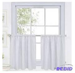 Elrene Cameron Kitchen Tier Set of Two (White) Panels.  60 x 24 Each