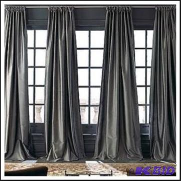 Royal Velvet Grandeur Silk Rod Pocket Curtain Panel Pair Gladiator