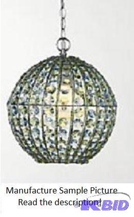 Sparkling Beads Globe Lamp -&nbspBlue and gr...