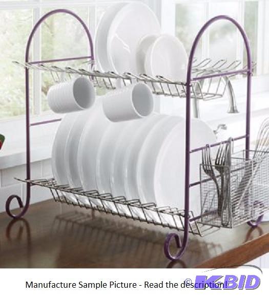 Two Tiered Purple Dish Draining Rack - This&n...