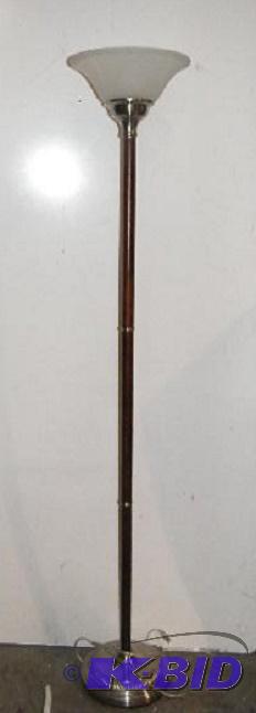 Floor Lamp - Base and top are brushed nickel ...