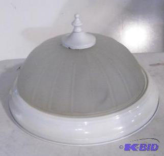 Ceiling Mount Light Fixture - White with fros...