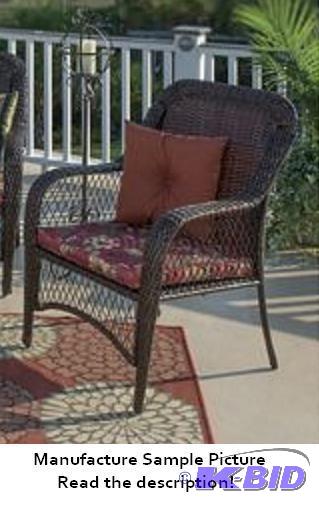 lot 10 image: Brown Resin Wicker Outdoor Chair -&nbspThis ...