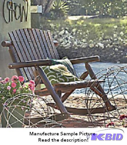 lot 17 image: Double Adirondack Rocker -&nbspRustic log-st...