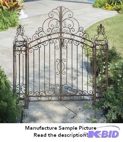lot 8 image: Manor House Garden Gate - Scrolled metal with...