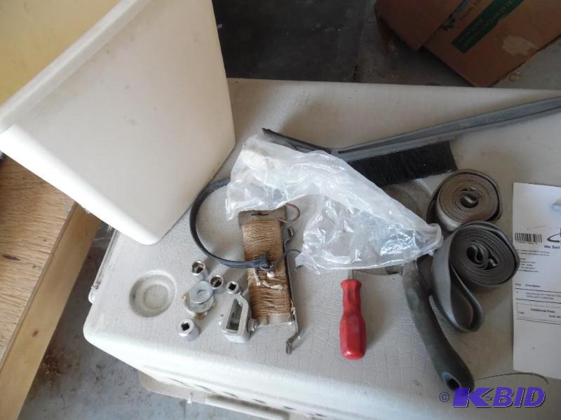 lot 38 image: Misc. Items in White Garbage Can