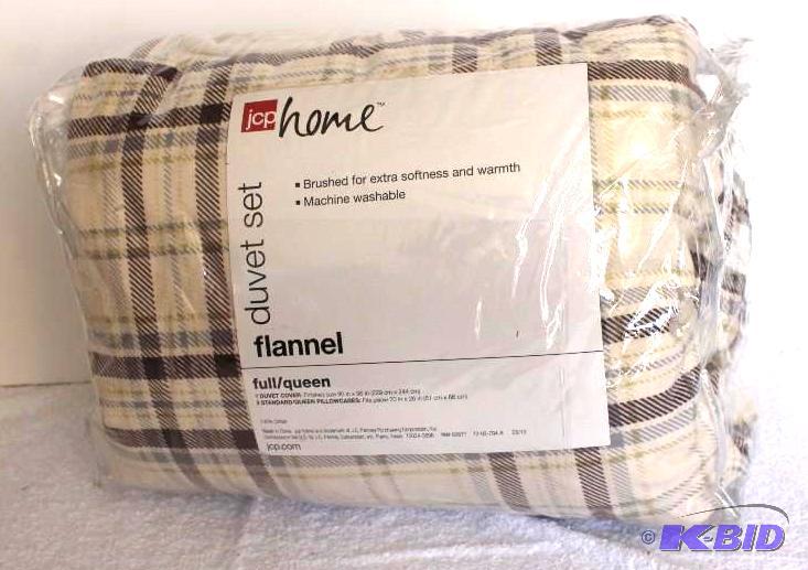 JCPenny Home FullQueen Flannel Duvet Set