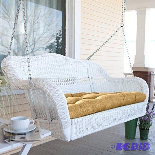 lot V24 image: Coral Coast Casco Bay Resin Wicker Porch Swing with Optional Cushion