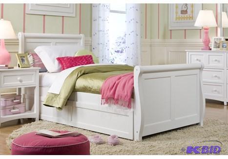 lot V25 image: Schoolhouse Sleigh Bed