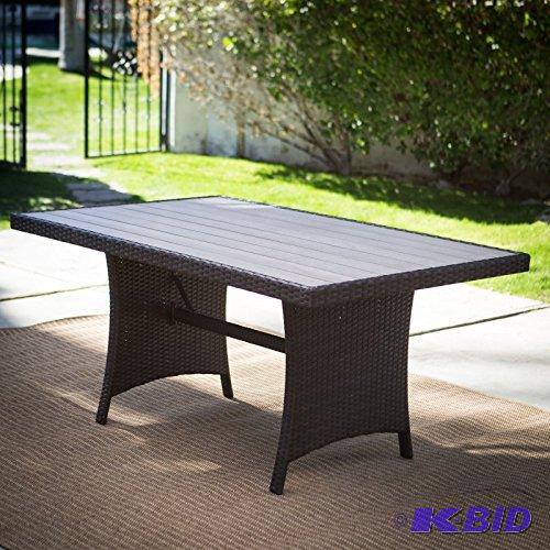 lot V3 image: Belham Living Monticello All-Weather Wicker Rectangular Patio Dining Table