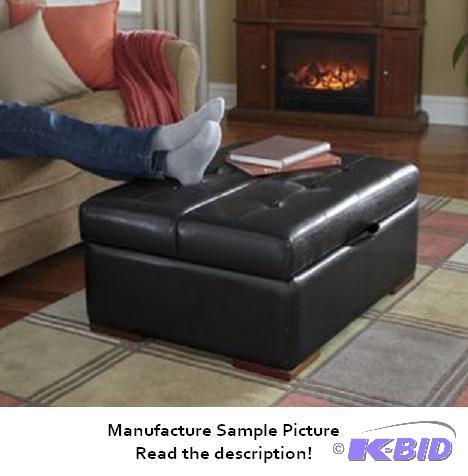 Dark Brown Like Leather Ottoman Bed -&nbspOv...
