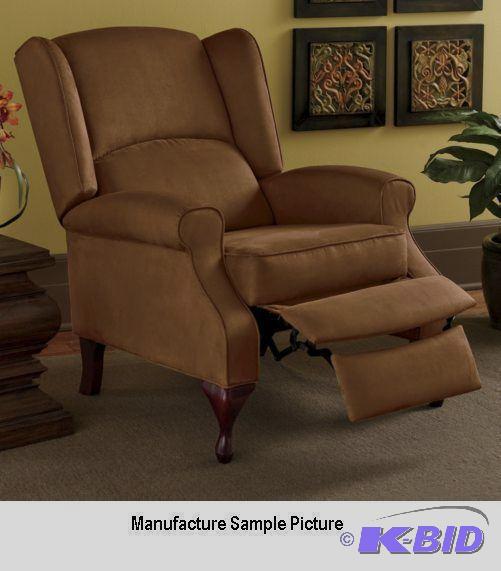 Chocolate Brown Push Back Recliner Chair - Th...