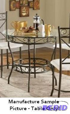 Fleur De Lis Table - Is crafted of durable me...
