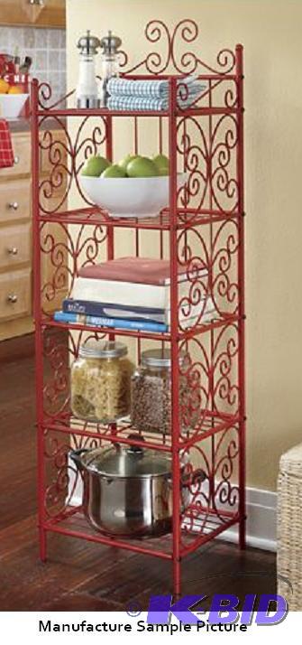 Five Tier Scrolled Metal Rack - Delicious Red...