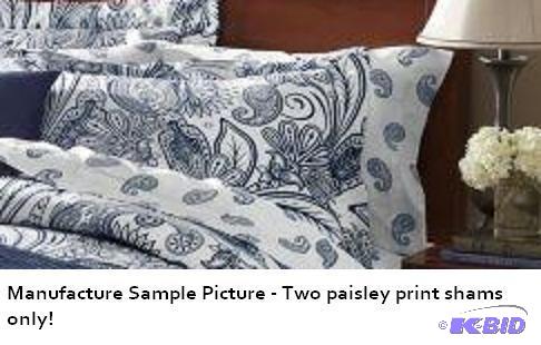 Pair of &quotSandra&quot Shams - Navy and w...