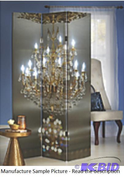 Folding Chandelier Lit Screen -&nbspThree-pa...