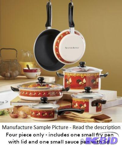 Rooster 4&nbspPiece Cookware Set - The enam...