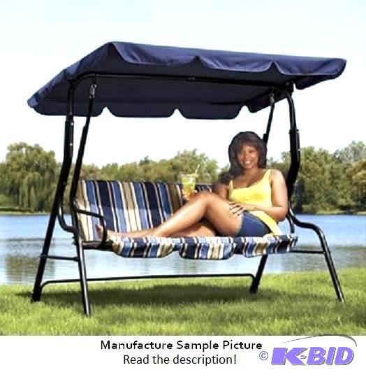 Three Seater Outdoor Swing - Blue - Sure to b...