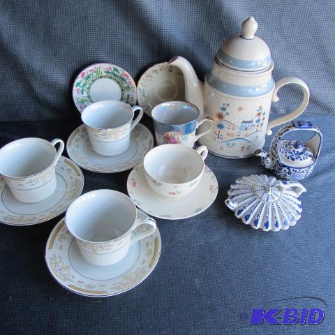 Teapots, Cups, Saucers