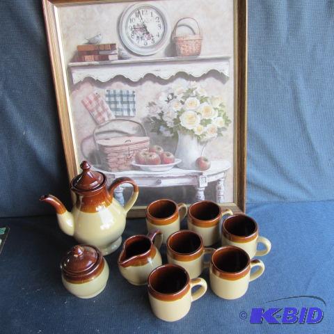 Coffee Set, Farm Kitchen Print