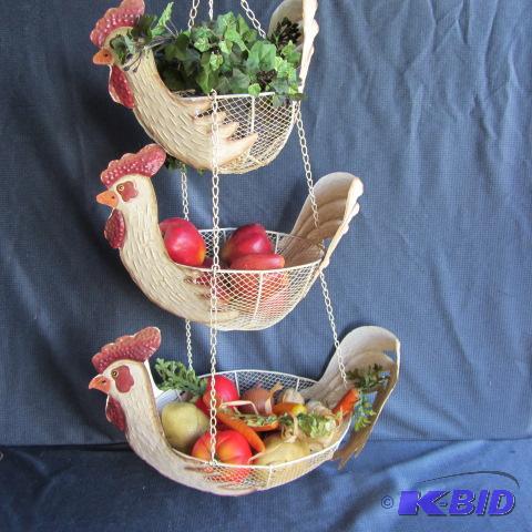 Hanging Chicken Wire Baskets