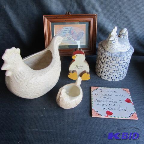 Chicken Planter, Cracker Jar