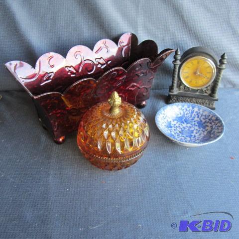 Dresser Clock, Planter, Candy