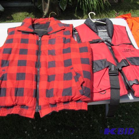 Plaid & Cabelas Flotation Jacket