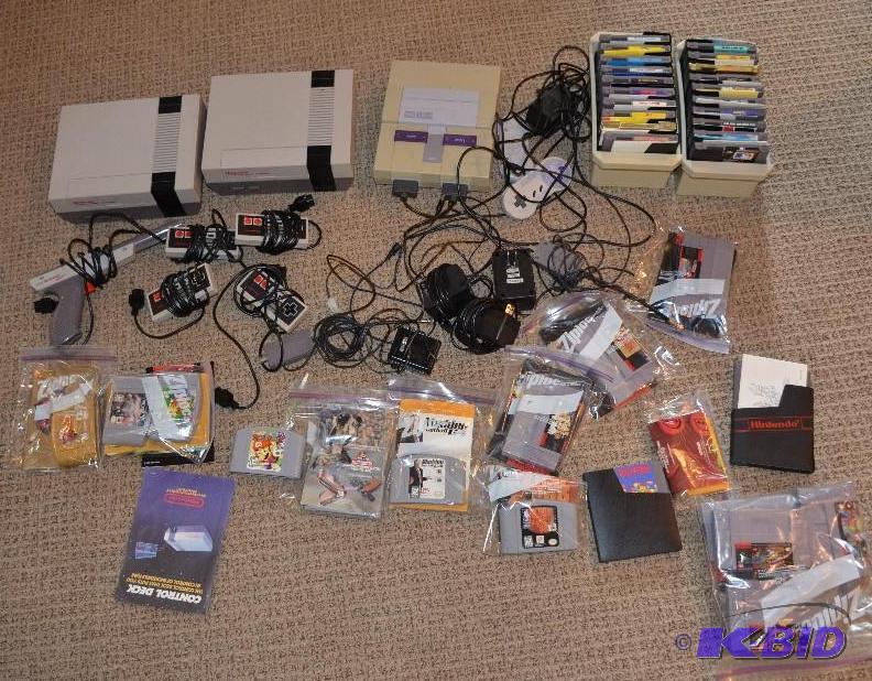 lot 108 image: Super NINTENDO 64 - appears to be 2 original ...