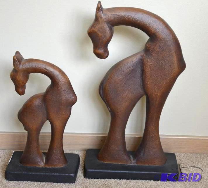 lot 20 image: IDEAL ORIGINALS Stylized Giraffe Sculptures ...