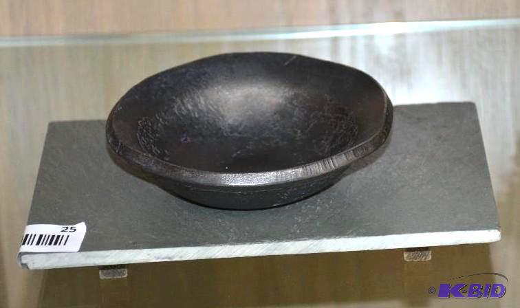 lot 25 image: Modernist&nbspSteel Bowl and stand, signed J...