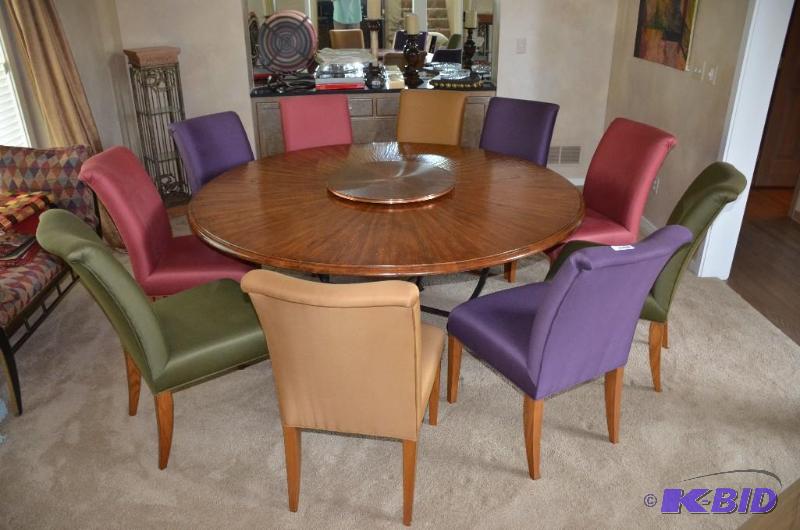 lot 29 image: 10 Beautiful Dining Room chairs, colors as se...