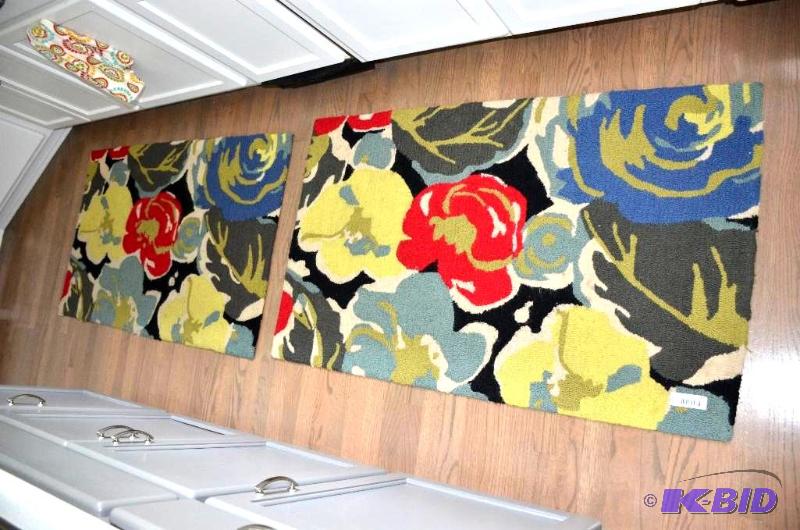 lot 47 image: 2 Floral Carpet Runners measures 28.5 x 47 an...