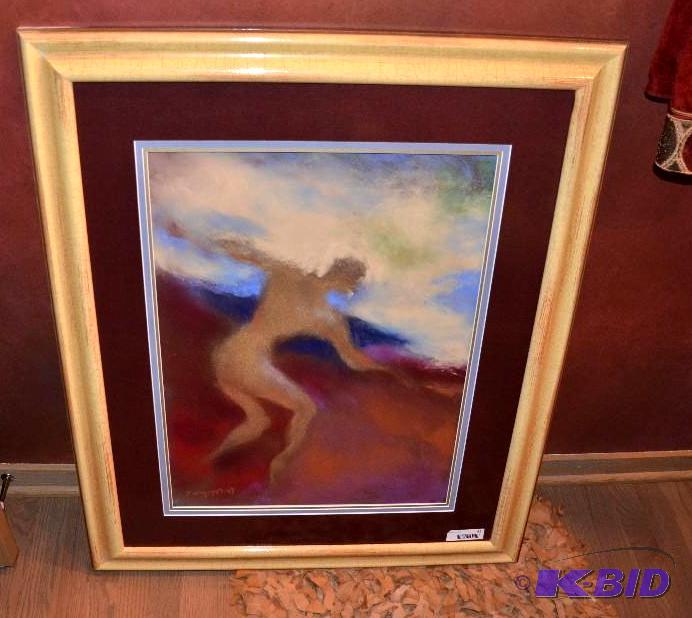 lot 65 image: Contemporary Modernistic Artwork, signed. Ple...
