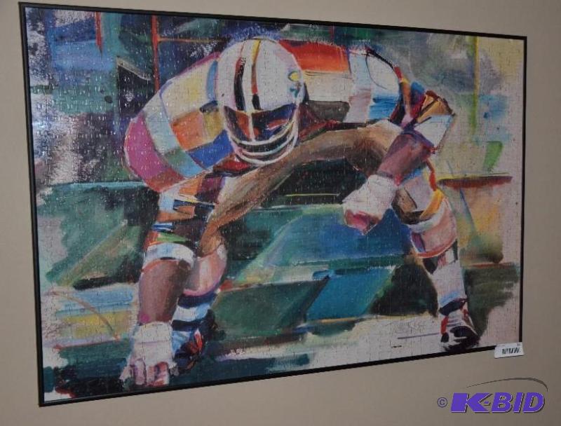 lot 83 image: Framed Football Player Puzzle, signed by Terr...