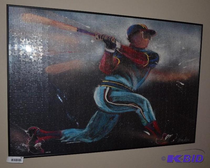 lot 85 image: Terry Rose Jigsaw Puzzle baseball player, fra...