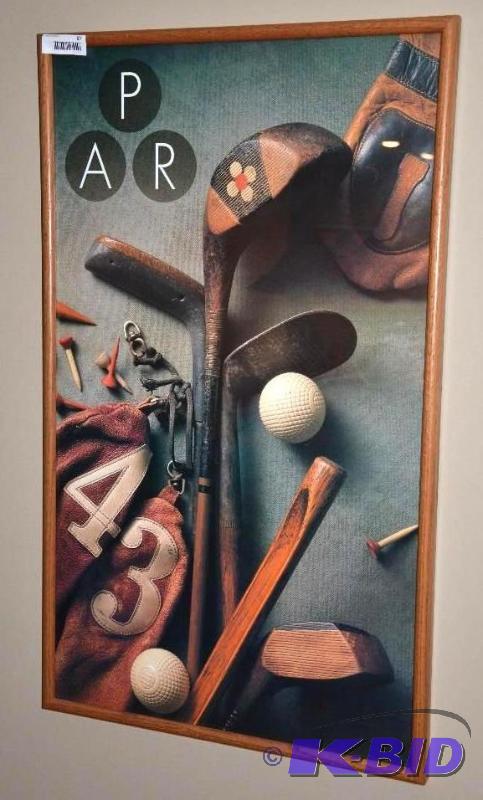 lot 87 image: Framed photographic Golf Art PAR measures 22 ...