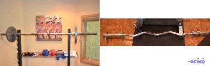 lot 96 image: Squat and curling BAR, weights are not includ...