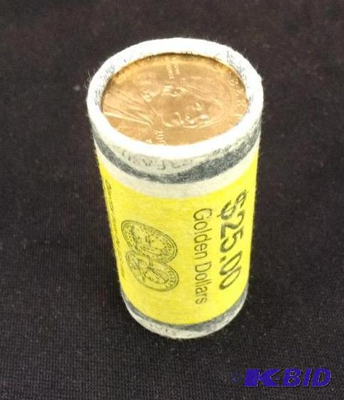 Roll of Golden Dollars from 2000