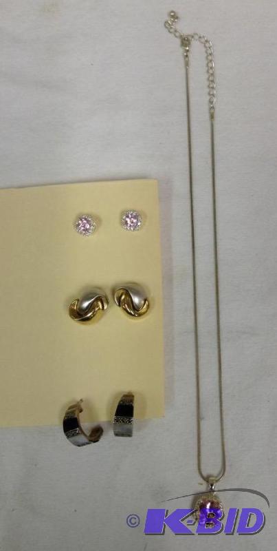 925 Marcasite & Avon Necklace & Earring Set