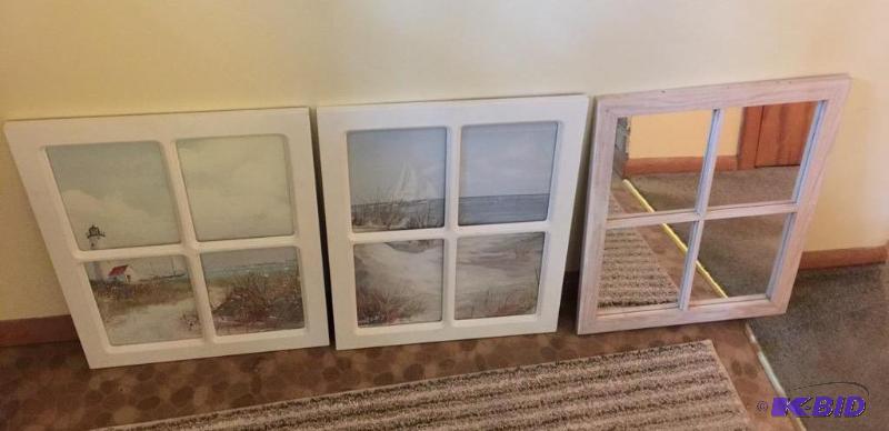 Faux Window Seascapes and Window Mirror