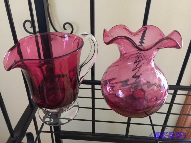 Beautiful Cranberry Glass Pieces