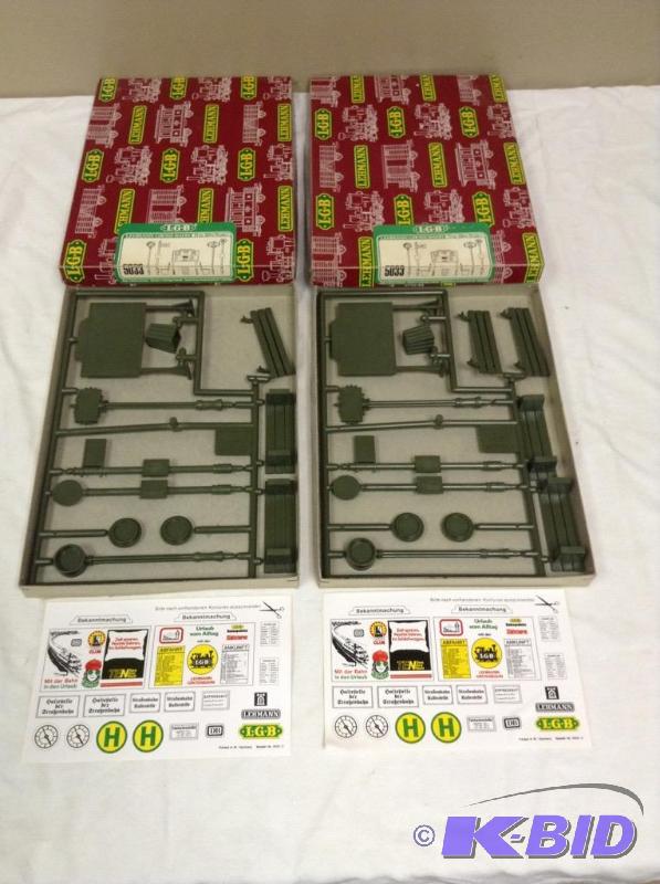 lot 111 image: (2) LGB #5033 Railroad Sign Kits with Decals