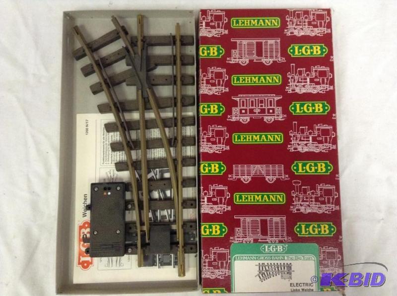 lot 128 image: LGB #1215N G Scale Electric Left Railroad Train Switch