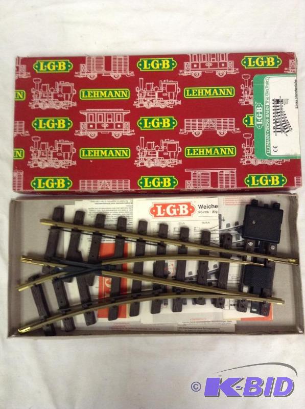 lot 133 image: LGB #1210 G Scale Electric Left Railroad Train Switch